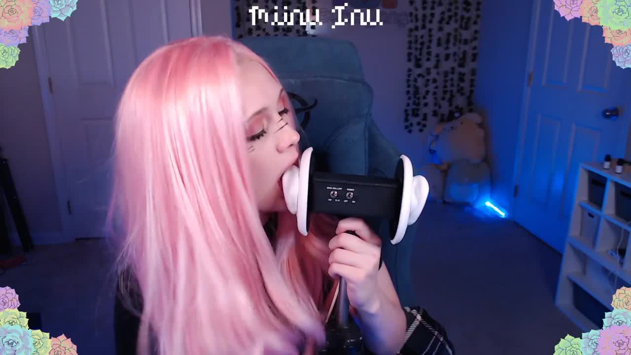 ASMR@Miinu Inu 快速粗暴的吃耳朵舔耳，口腔音，刺激