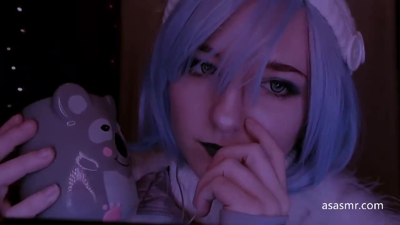 AftynRose ASMR Winter cold (ear blows, eating ice cubes, marshmallows, ears, etc.)